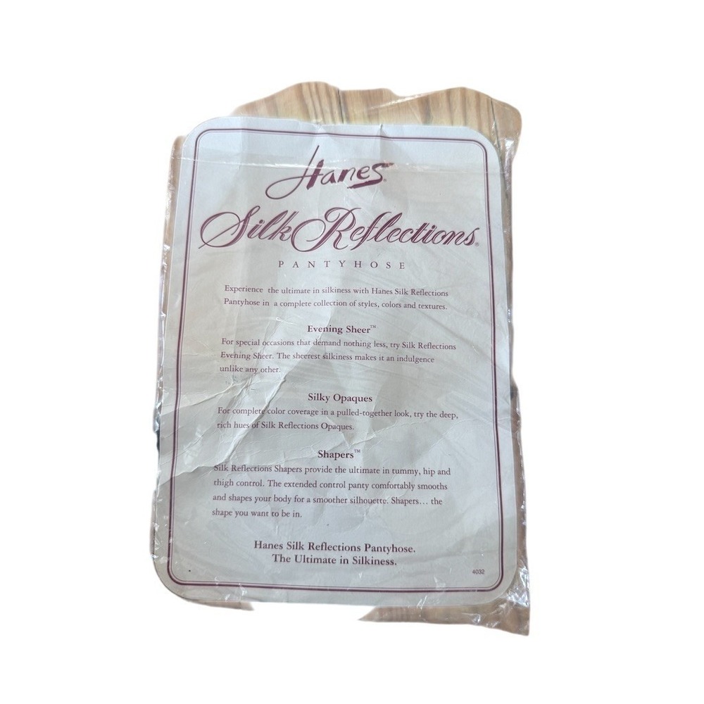 Hanes Silk Reflections Shaper Pantyhose Womens One Size Black Sheer 1 Pair